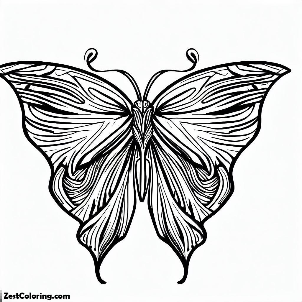 Butterfly, A Butterfly Looks Like A Bat Coloring Page: A Butterfly Looks Like A Bat Coloring PageFull Size Image