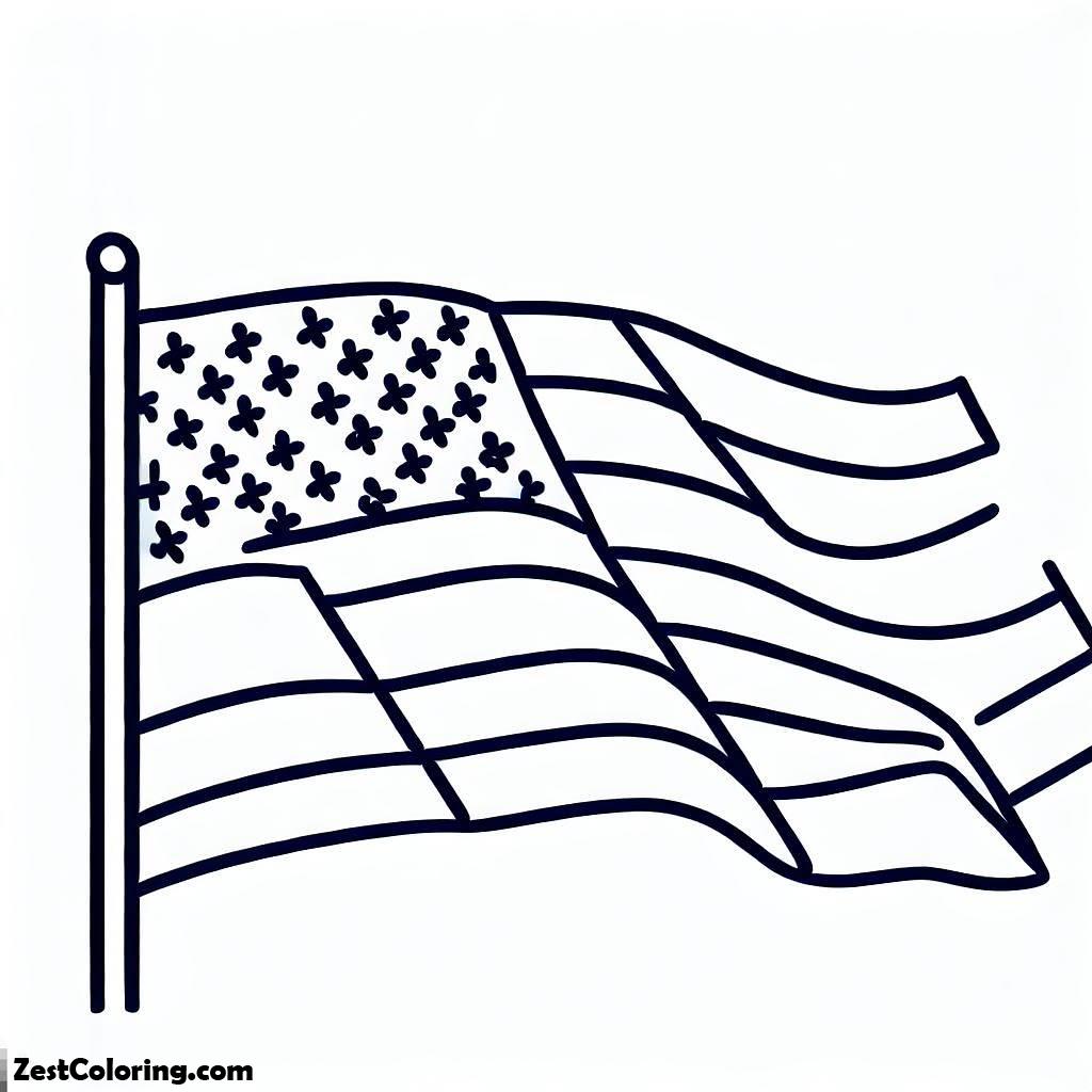 Independence Day, American Flag Picture For Independence Day Coloring Pages: American Flag Picture For Independence Day Coloring PagesFull Size Image