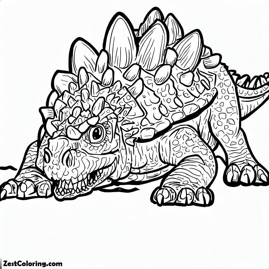 Ankylosaurus, Ankylosaurus Angry To Enemy Coloring Page: Ankylosaurus Angry To Enemy Coloring PageFull Size Image