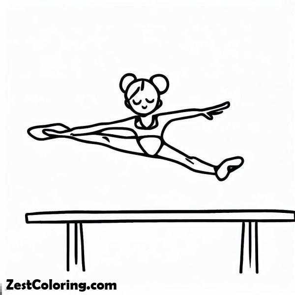 Balance Beam Gymnastic Coloring Page Coloring For Kids Smart Balance Beam Gymnastic Coloring Page Coloring For Kids Smart
