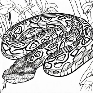 Printable Tree Boa Rainforest Trees Coloring Page : Coloring for Kids – Smart, Creative ...