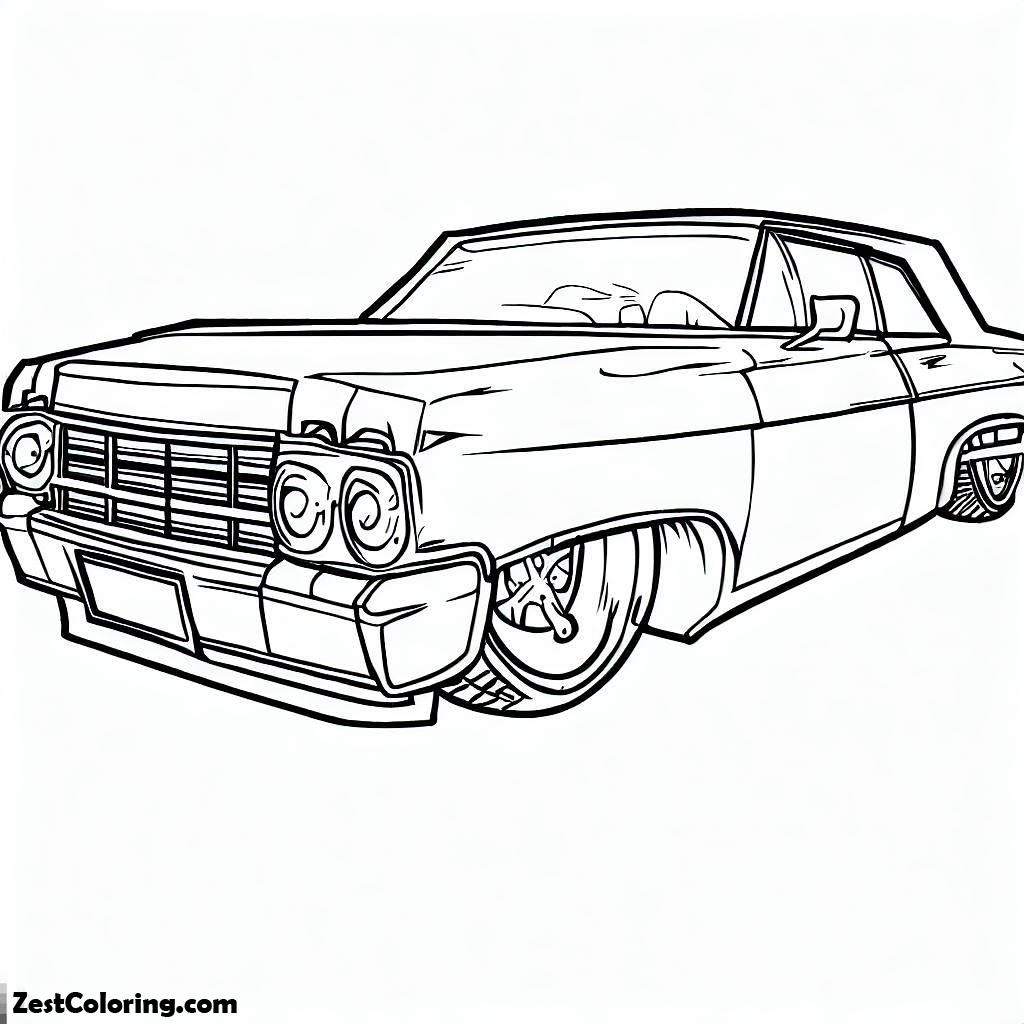 Low Ride Coloring Cadillac Lowrider Cars Coloring Pages Number 2 : Coloring for Kids ...