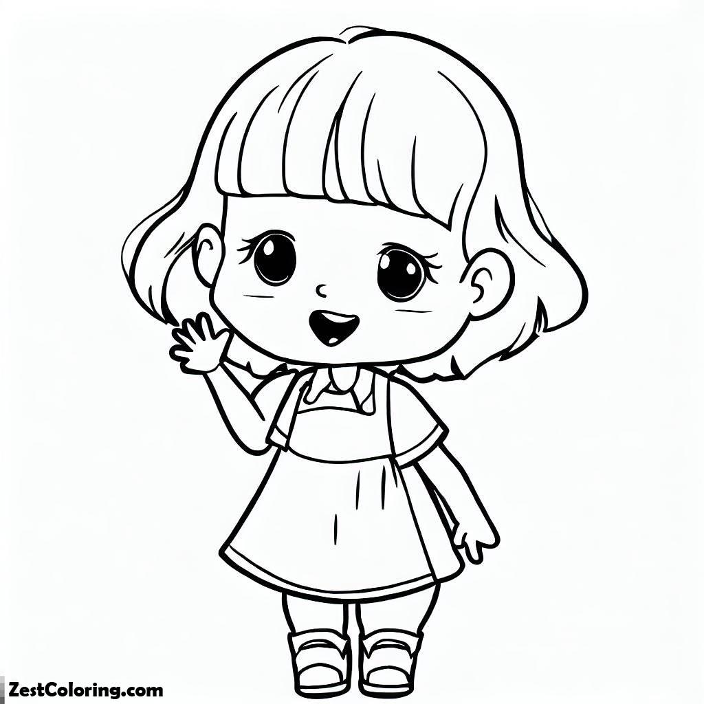 Saying Hello Coloring Pages Coloring Pages