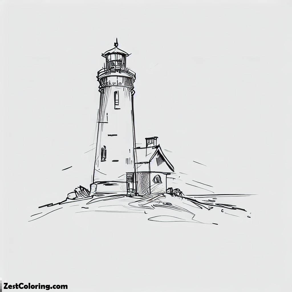 Lighthouse, Download Free Sketch Of Lighthouse Coloring Pages: Download Free Sketch Of Lighthouse Coloring PagesFull Size Image