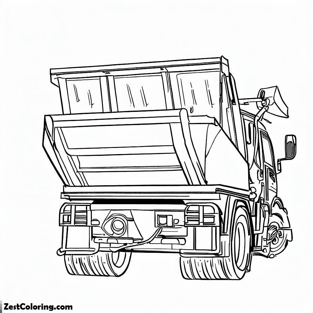 Garbage Truck, Download Rear Loader Garbage Truck Coloring Pages: Download Rear Loader Garbage Truck Coloring PagesFull Size Image