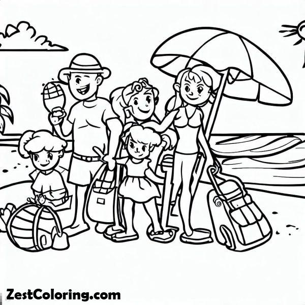 Family.vacation Coloring Pages