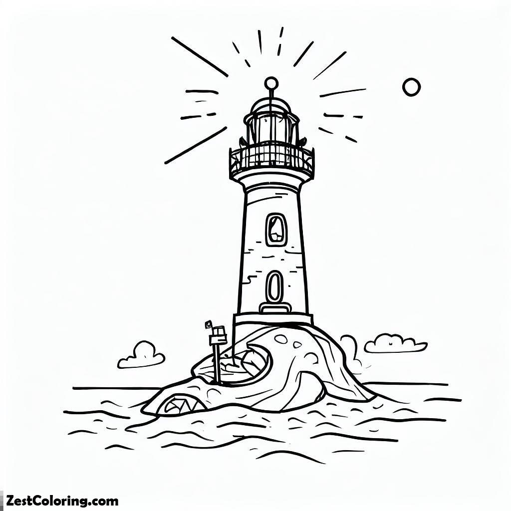 Lighthouse, Lighthouse Coloring Pages: Lighthouse Coloring PagesFull Size Image