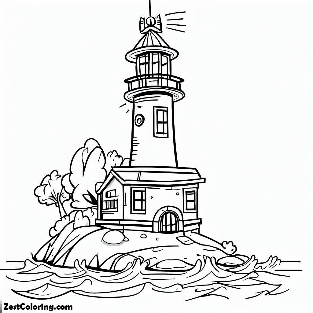 Lighthouse, Little Red Lighthouse Coloring Pages: Little Red Lighthouse Coloring PagesFull Size Image