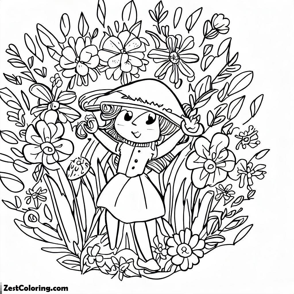Spring, May Is The Month Of Springtime Coloring Page: May Is The Month Of Springtime Coloring PageFull Size Image