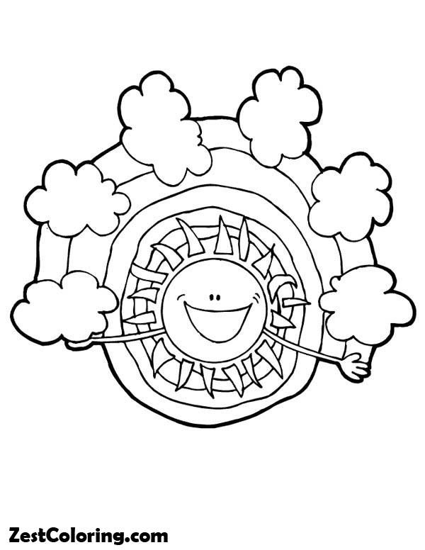 Rainbow, Meet My Friend Rainbow Say The Sun Coloring Page: Meet My Friend Rainbow Say The Sun Coloring PageFull Size Image
