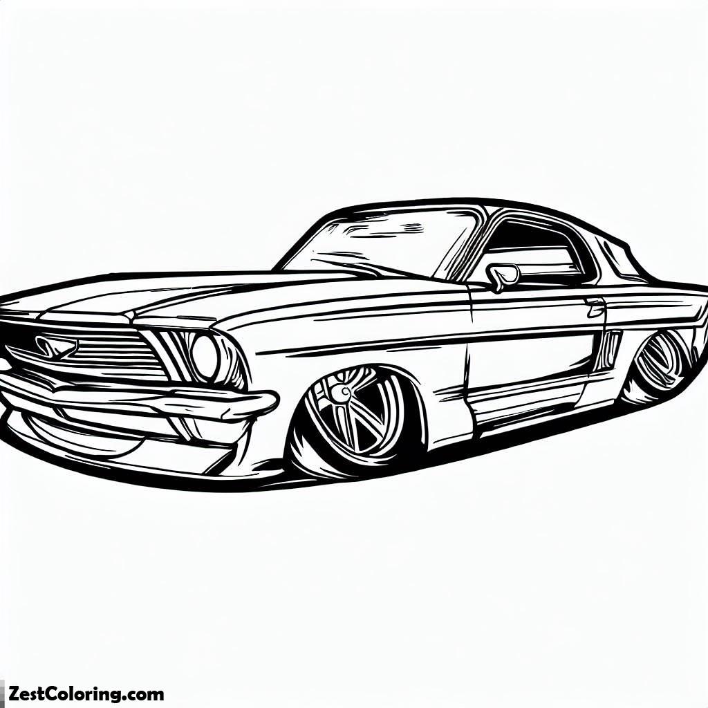 Low Ride Coloring Mustang Lowrider Cars Coloring Pages : Coloring for Kids – Smart ...