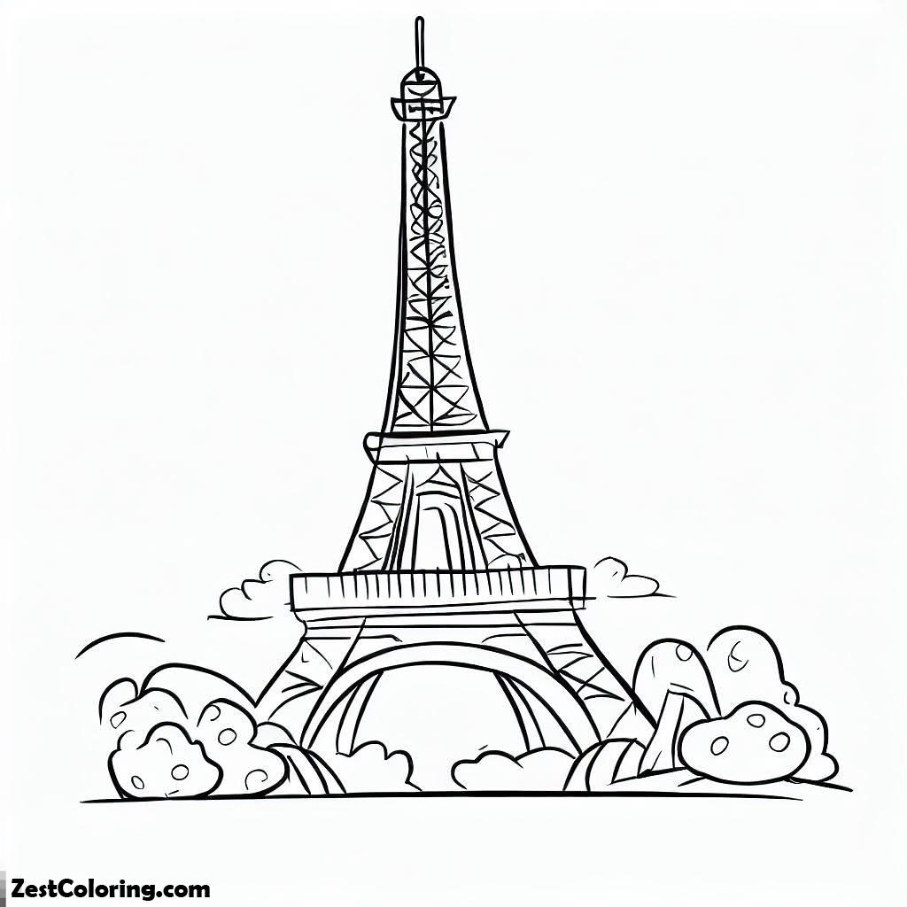 Eiffel Tower, OIGEIFFEL TOWER Coloringpage Coloring Page: OIGEIFFEL TOWER ColoringpageFull Size Image