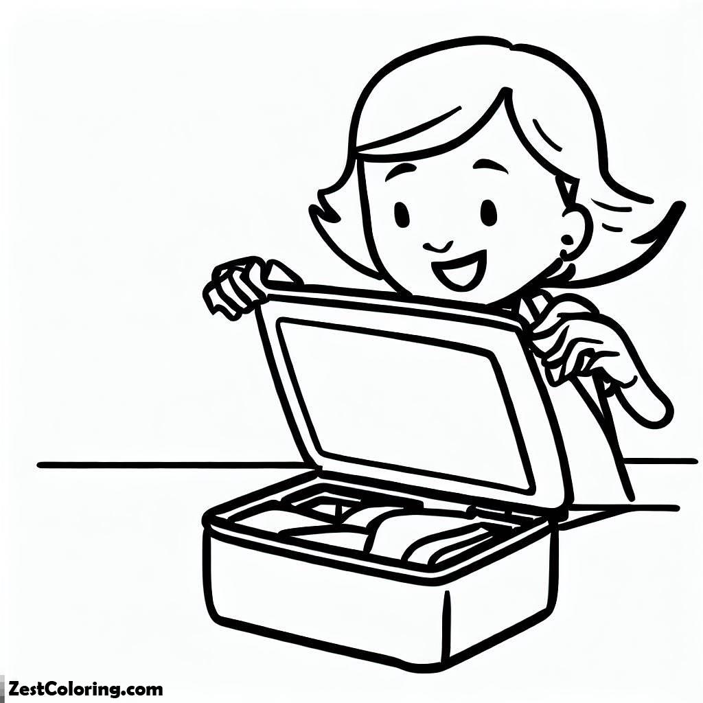 Lunchbox, OIGOpening Lunchbox Coloring Pages: OIGOpening Lunchbox Coloring PagesFull Size Image