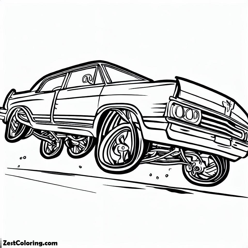 Printable Lowrider Cars Hydraulics Coloring Pages : Coloring for Kids Printable Lowrider Cars Hydraulics Coloring Pages : Coloring for Kids