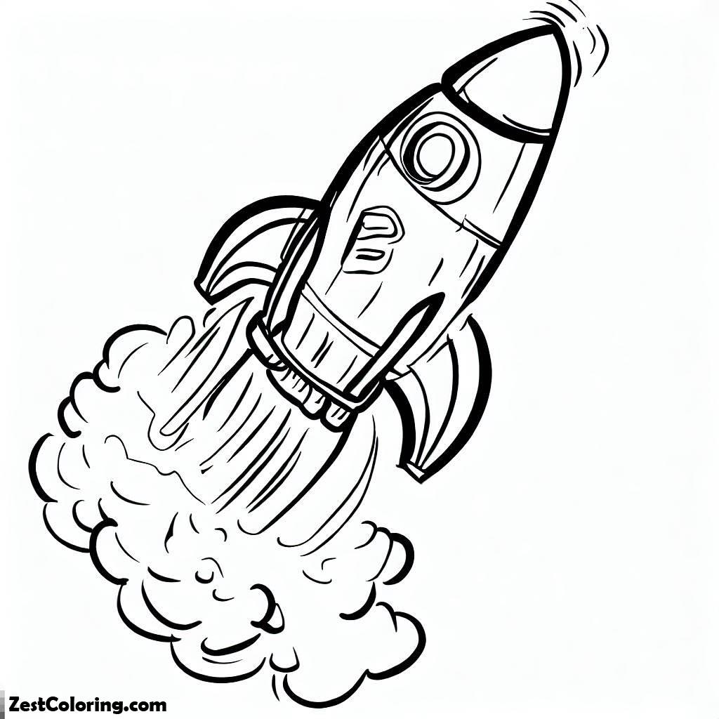 Rocket Ship, Printable Rocket Ship Very Fast Speed Coloring Page: Printable Rocket Ship Very Fast Speed Coloring PageFull Size Image