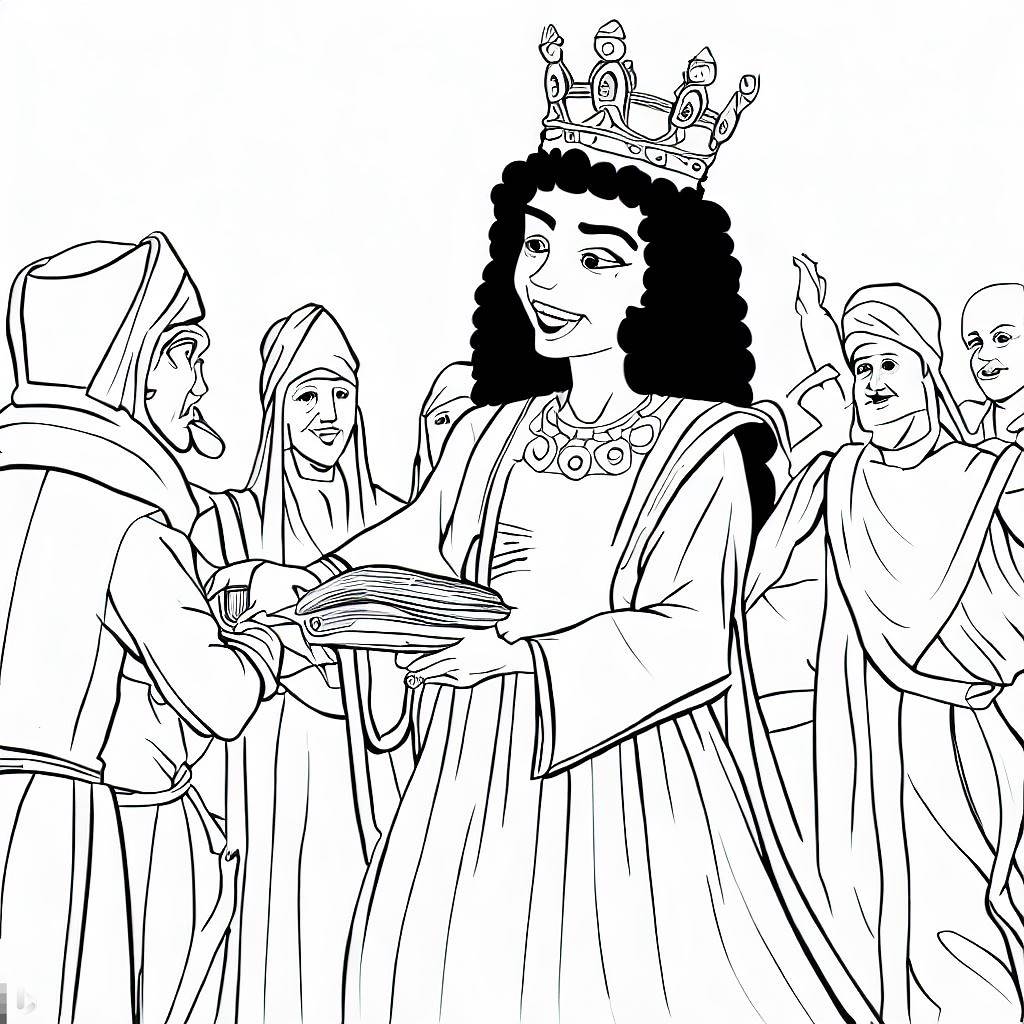 Queen Esther, Queen Esther Accept Kings Order Coloring Pages: Queen Esther Accept Kings Order Coloring PagesFull Size Image