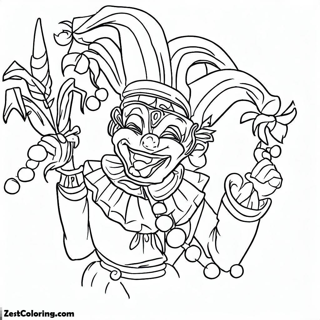 Pre K Jester Color In Jester Colouring Pages Sketch Coloring Page