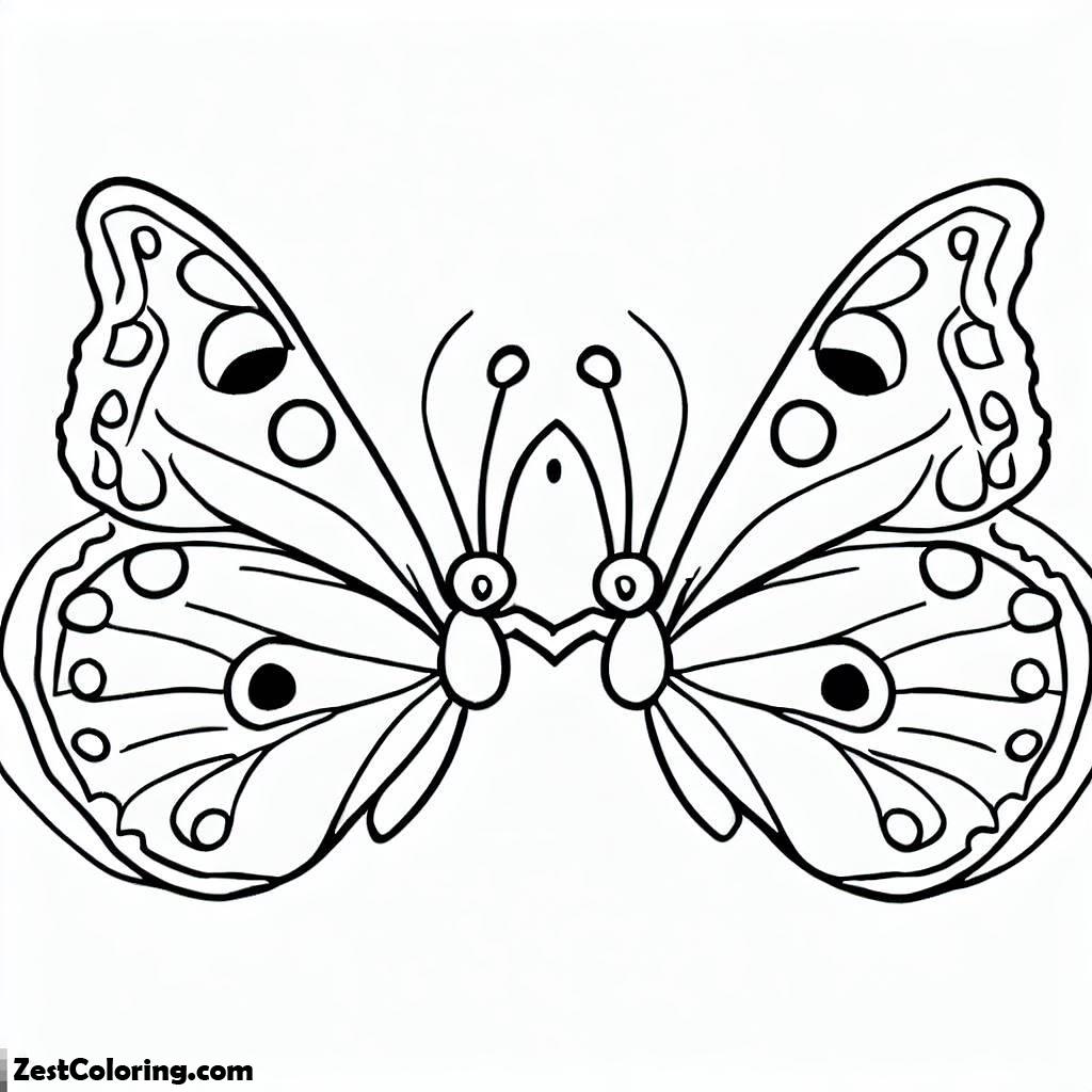 Butterfly, Two Butterflies Be Best Friend Forever Coloring Page: Two Butterflies Be Best Friend Forever Coloring PageFull Size Image