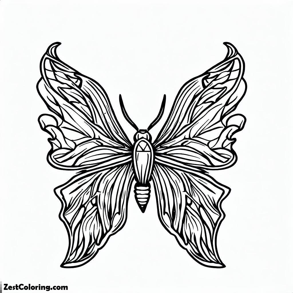 Butterfly, Unique Butterfly Coloring Page: Unique Butterfly Coloring PageFull Size Image