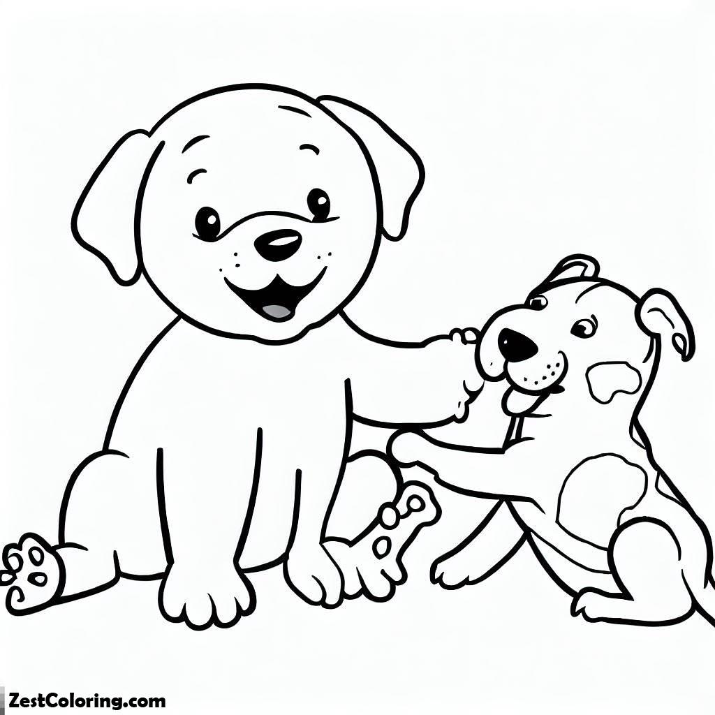 Dogs, Baby N Brrave Are Best Friend Coloring Page: Baby N Brrave Are Best Friend Coloring PageFull Size Image