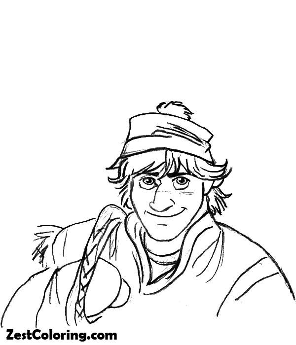 Kristoff (Disney's Frozen), Disney Frozen Character Kristoff Coloring Pages: Disney Frozen Character Kristoff Coloring PagesFull Size Image