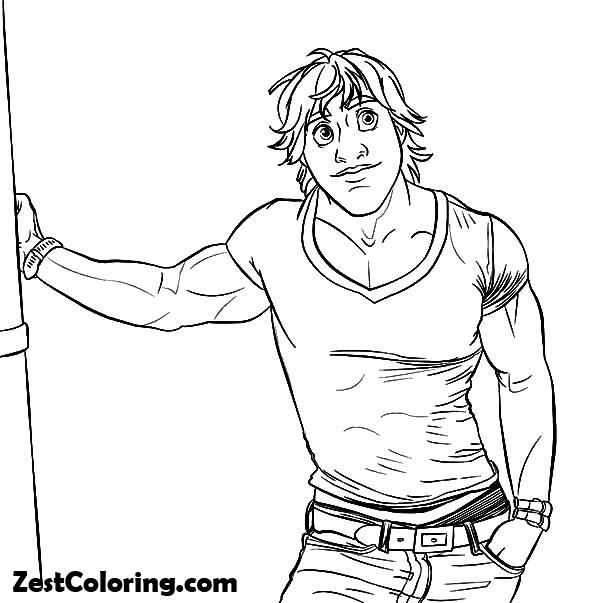 Kristoff (Disney's Frozen), Good Looking Kristoff Coloring Pages: Good Looking Kristoff Coloring PagesFull Size Image
