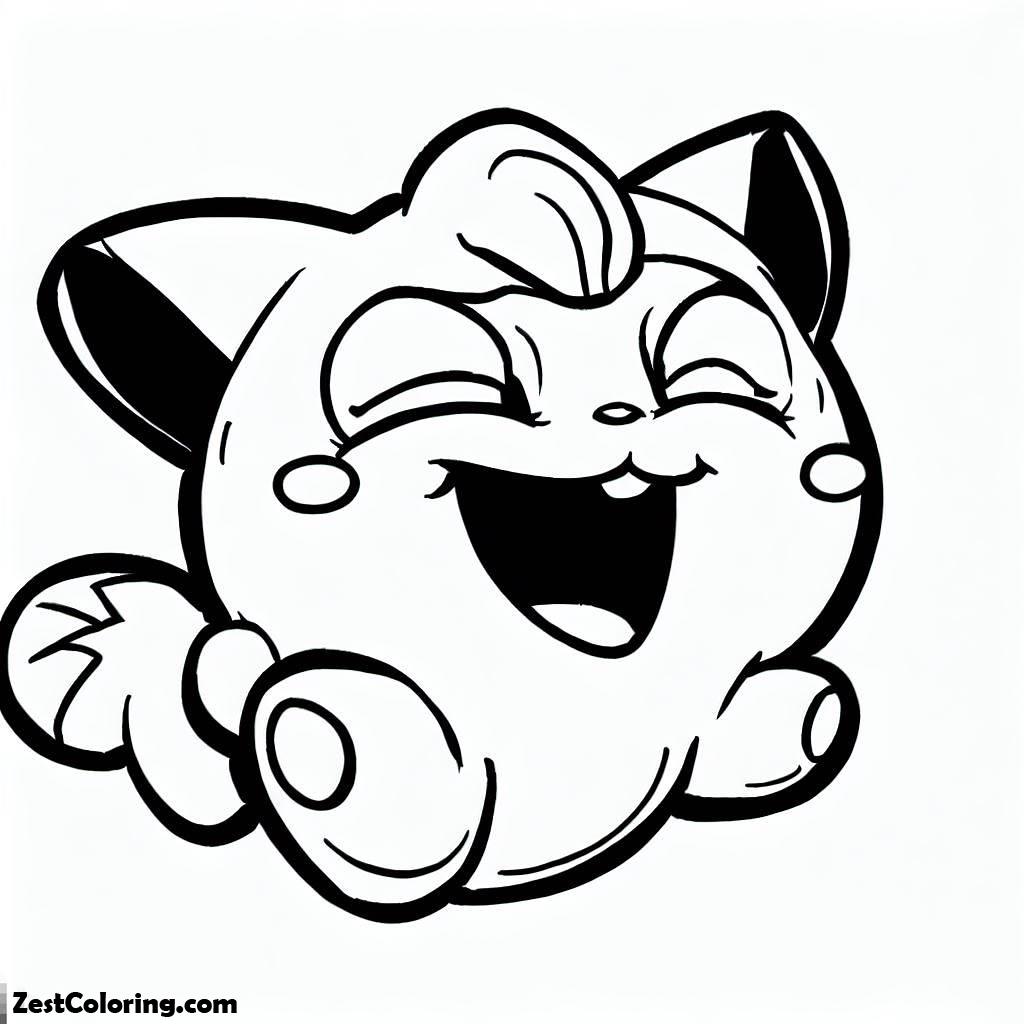 Jigglypuff, Jigglypuff Laughing Coloring Page: Jigglypuff Laughing Coloring PageFull Size Image