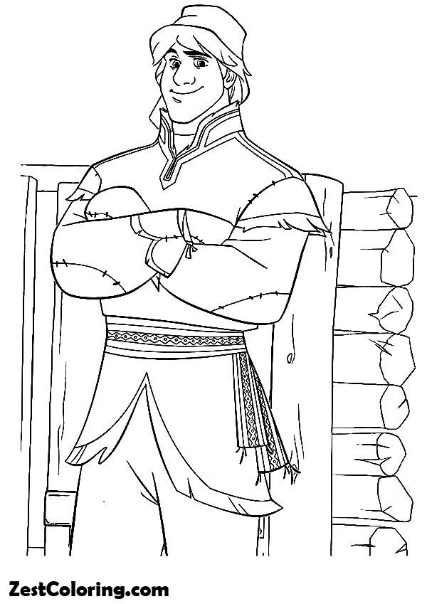 Kristoff (Disney's Frozen), Kristoff Show Up From Front Door Coloring Pages: Kristoff Show Up From Front Door Coloring PagesFull Size Image