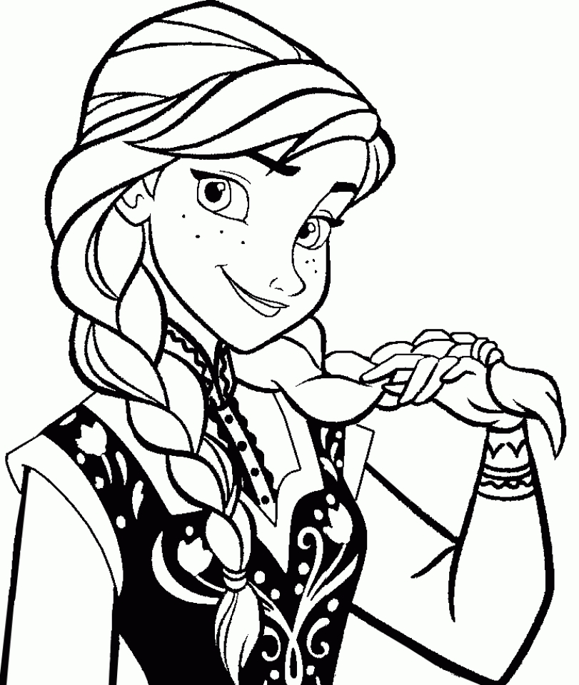 Kristoff (Disney's Frozen), Free Coloring Pages Of Princess Anna From Disney Frozen 43127: Free Coloring Pages Of Princess Anna From Disney Frozen 43127Full Size Image