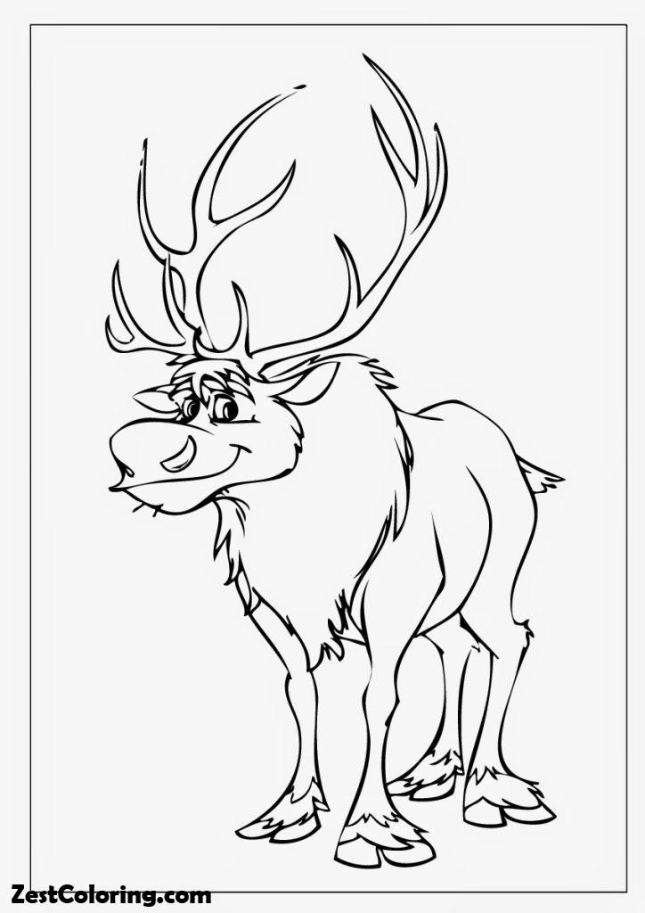 Kristoff (Disney's Frozen), Sven Sample 2 Coloring Page: Sven Sample 2Full Size Image