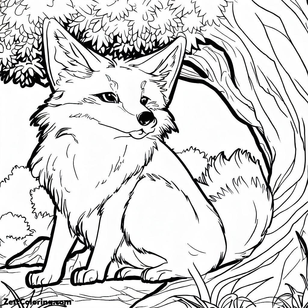 Kit Fox Coloring Page at Alfred Wilson blog