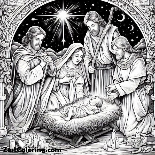 Jesus Nativity Coloring Pages — Reference 2 Jesus Nativity Coloring Pages — Reference 2