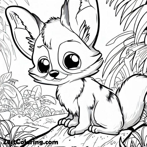 Big Ear Kit Fox Coloring Pages : Coloring for Kids – Smart, Creative ...
