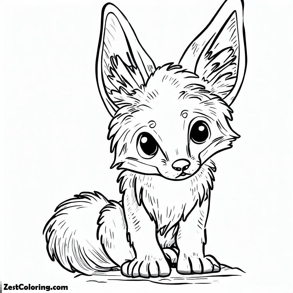 Kit Fox, Curious Kit Fox Coloring Pages: Curious Kit Fox Coloring PagesFull Size Image