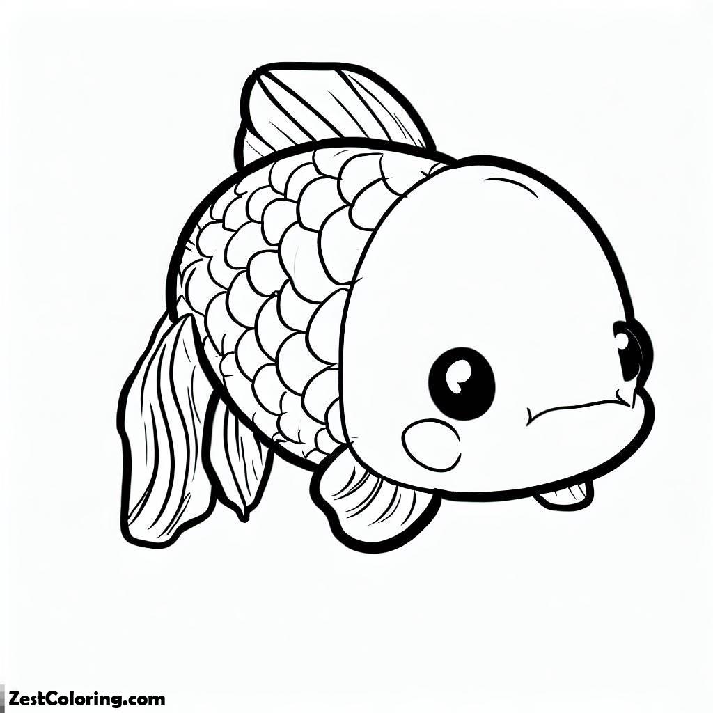 Koi Fish, Cute Little Koi Fish Coloring Pages: Cute Little Koi Fish Coloring PagesFull Size Image