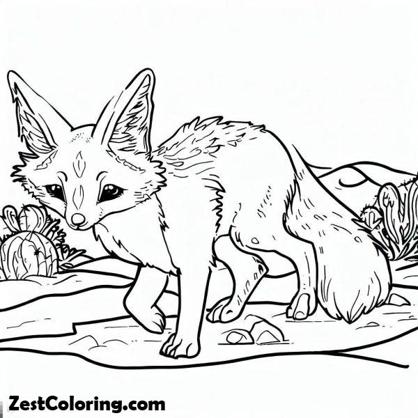 Desert Kit Fox Coloring Pages : Coloring for Kids – Smart, Creative ...