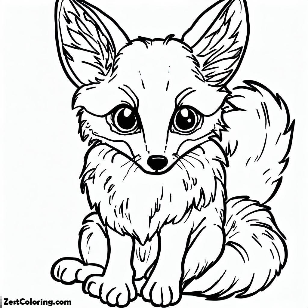 Female Kit Fox Coloring Pages : Coloring for Kids – Smart, Creative ...
