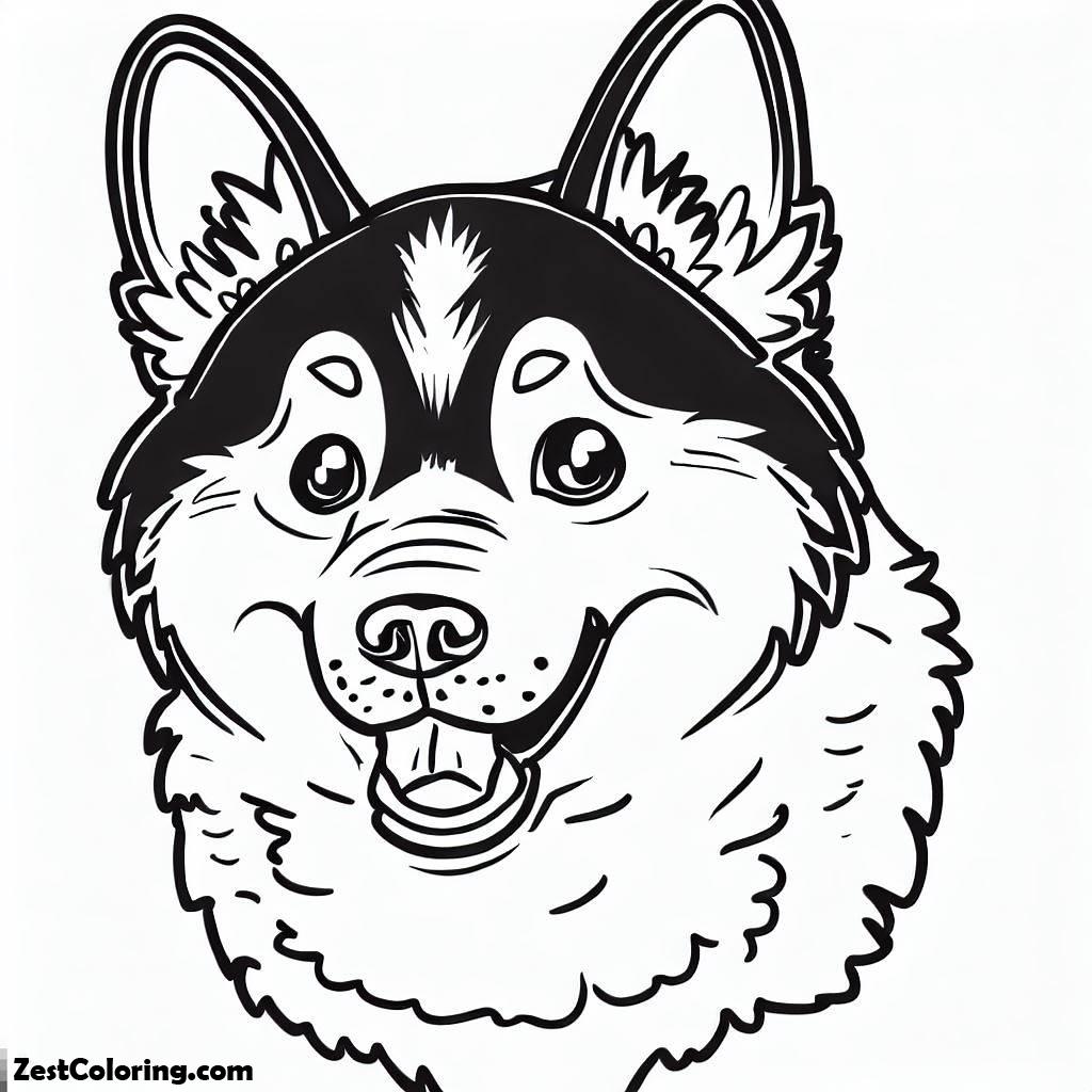Eskimo, Husky Dog Is Eskimo Pet Coloring Page: Husky Dog Is Eskimo Pet Coloring PageFull Size Image