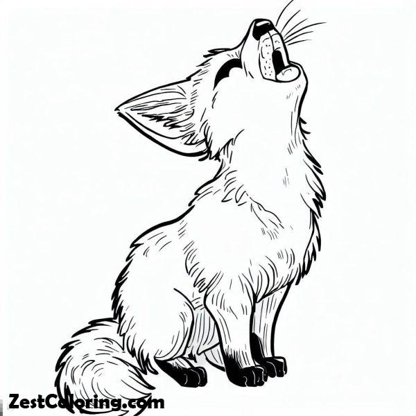 Kit Fox Howling Coloring Pages : Coloring for Kids – Smart, Creative ...