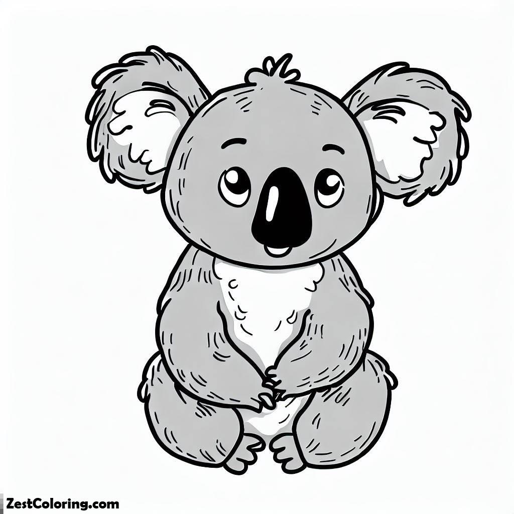 Koala Bear, Koala Bear Picture Coloring Page: Koala Bear Picture Coloring PageFull Size Image