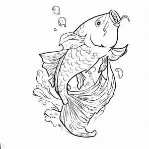 Angry Fish Coloring Koi Fish Look Angry Coloring Pages : Coloring for Kids – Smart ...