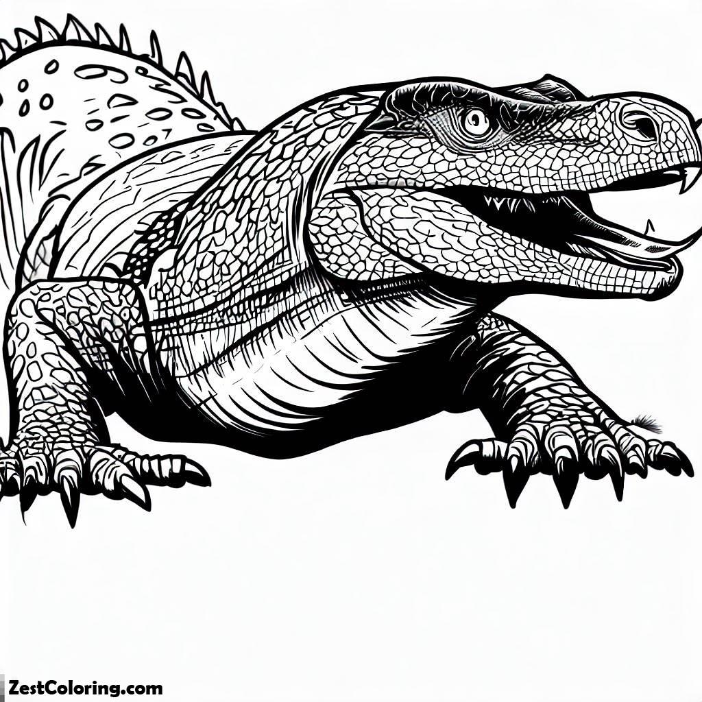 Komodo Dragon, Komodo Dragon Is Angry Coloring Pages: Komodo Dragon Is Angry Coloring PagesFull Size Image