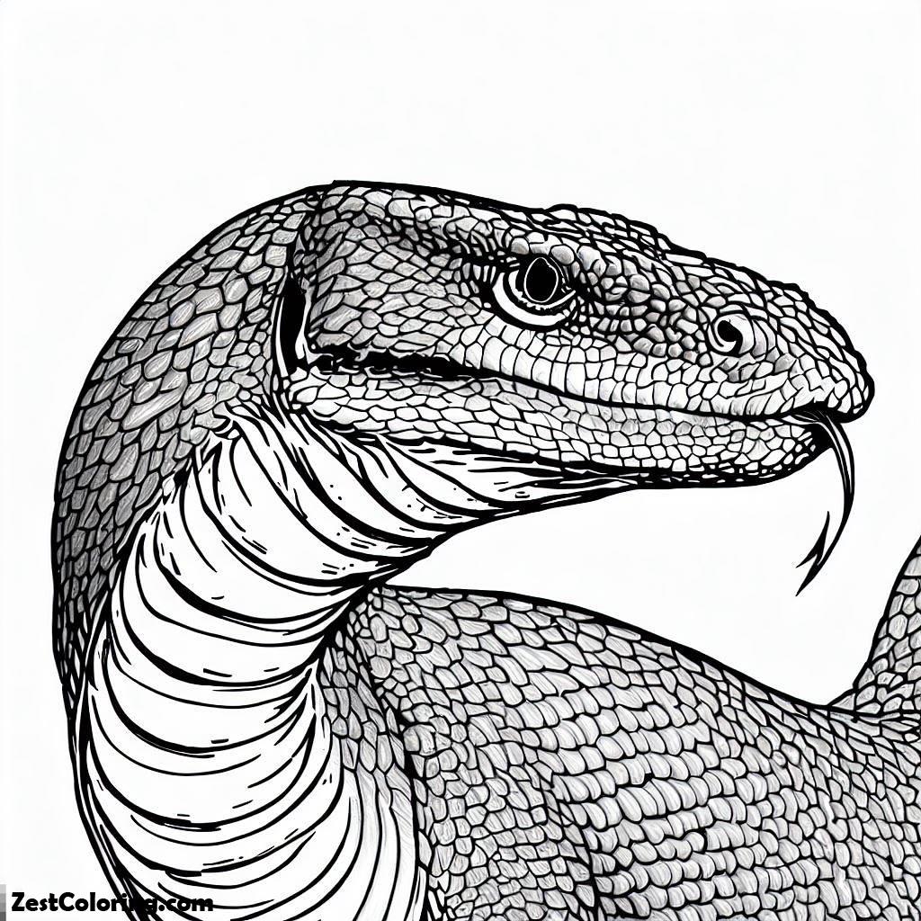 Komodo Dragon, Komodo Dragon Looks Like A Snake Coloring Pages: Komodo Dragon Looks Like A Snake Coloring PagesFull Size Image
