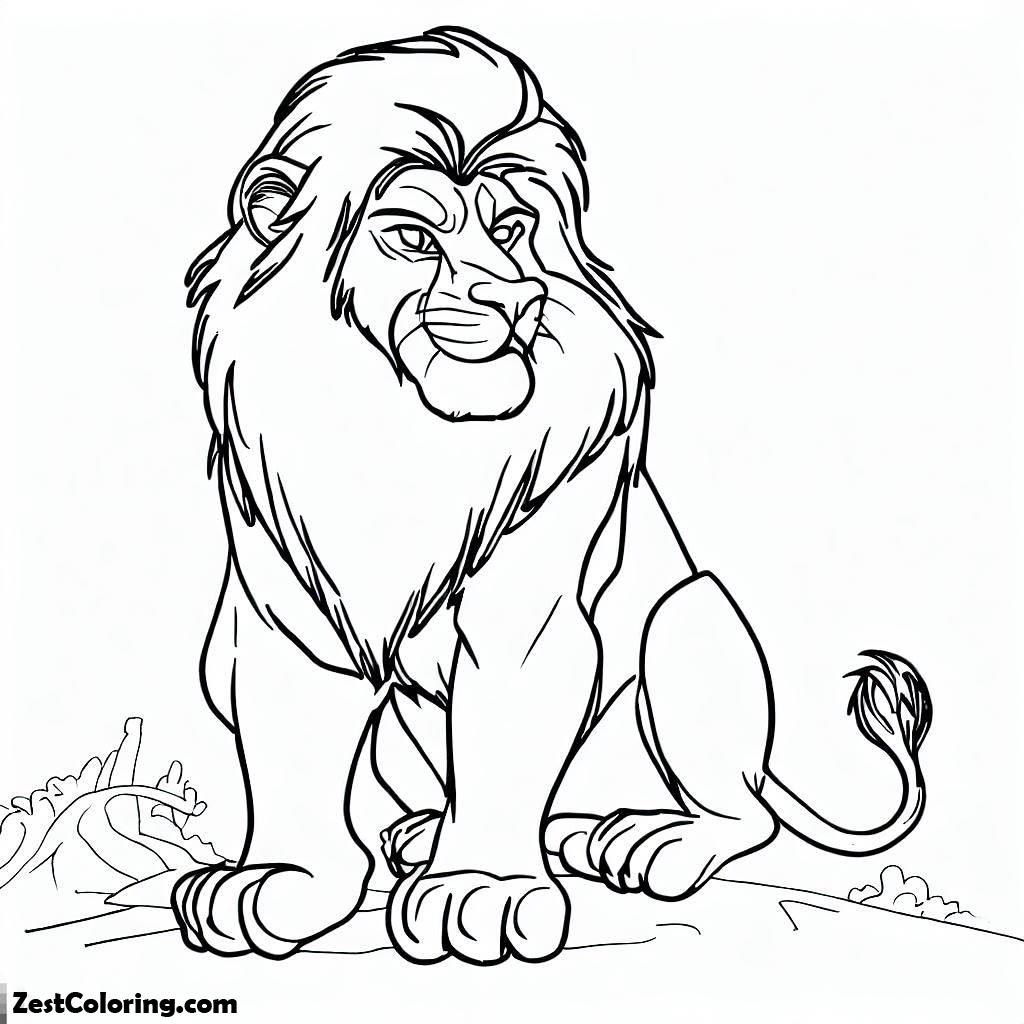 Lion King Coloring Page : Coloring for Kids – Smart, Creative, and Fun
