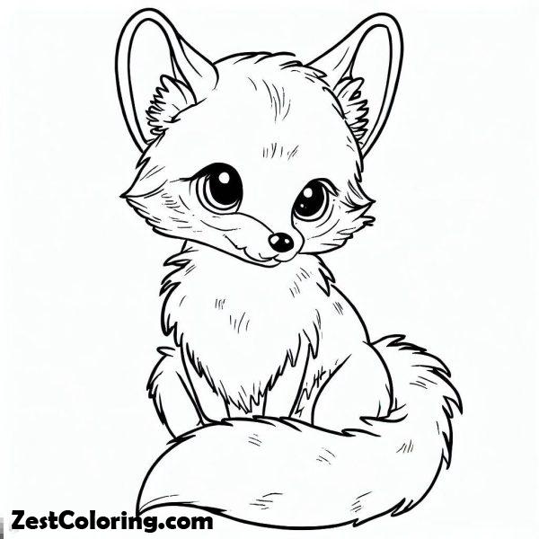 Little Kit Fox Coloring Pages : Coloring for Kids – Smart, Creative ...