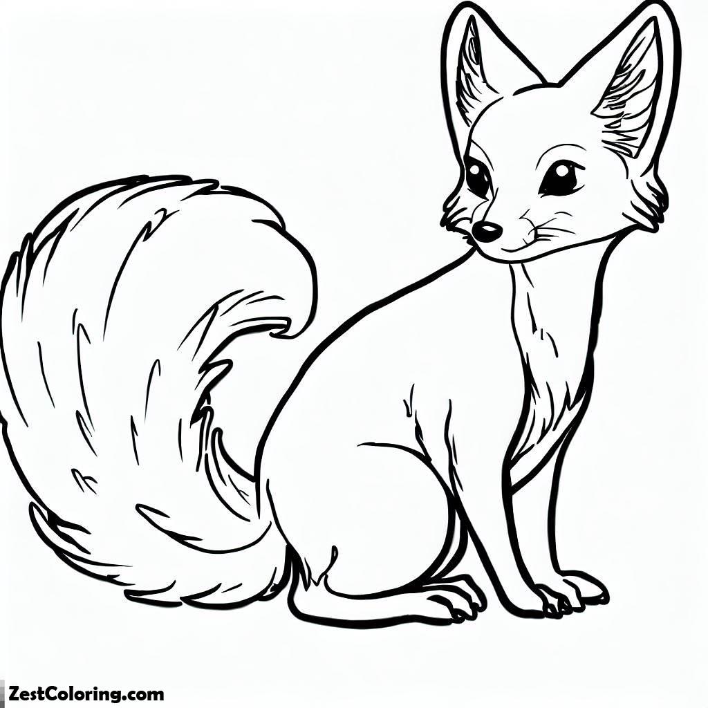 Long Tailed Kit Fox Coloring Pages : Coloring for Kids – Smart ...