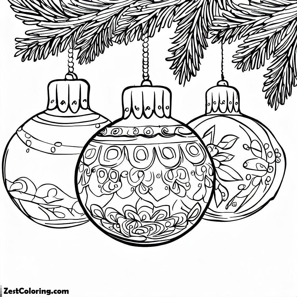 Christmas, Lovely Christmas Ball Ornaments For Christmas Tree On Christmas Coloring Page: Lovely Christmas Ball Ornaments For Christmas Tree On Christmas Coloring PageFull Size Image