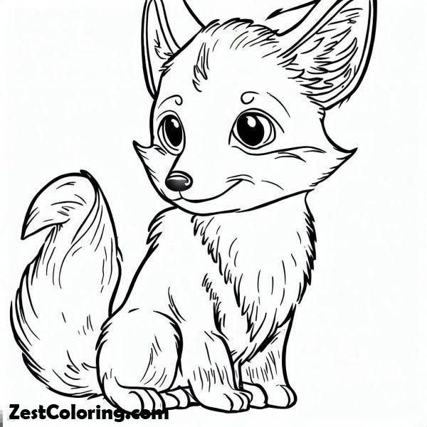 Smiling Kit Fox Coloring Pages : Coloring for Kids – Smart, Creative ...