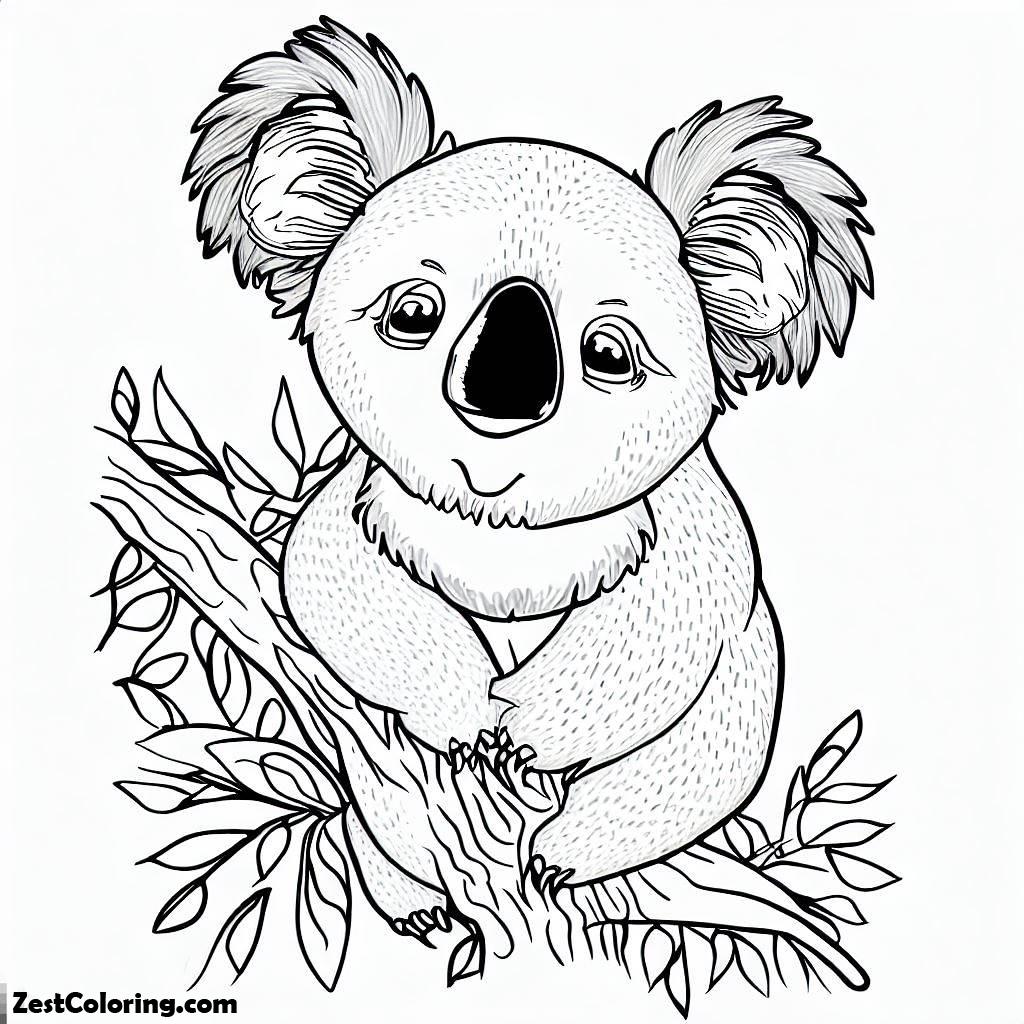 Stunning Koala Bear Coloring Page : Coloring for Kids – Smart, Creative ...
