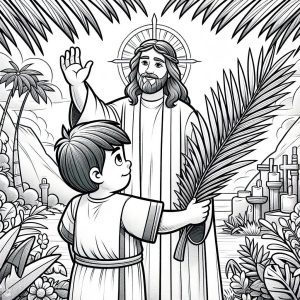 Hosanna Hosanna In Palm Sunday Coloring Page : Coloring for Kids
